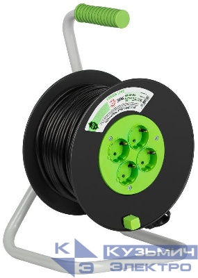 Удлинитель на пластик. катушке 4х40м с заземл. KAT-3x1-40m Greenline ПВС 3х1 Эра Б0065116