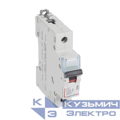 Выключатель автоматический модульный 1п D 0.5А 10кА DX3 6000 1мод. 230/400В Leg 407962