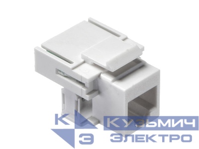 Модуль Keystone неэкранированный, RJ11 (6p4c), 110/Krone тип, 90°, под инструмент, белый, Netko