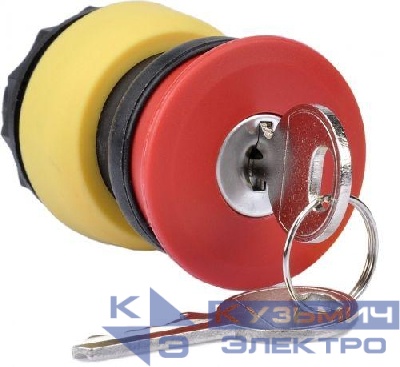 Насадка кнопка взрывозащ. грибовидная аварийная с ключом положение фиксирующего паза 270град. DKC 2361.0901.611.00
