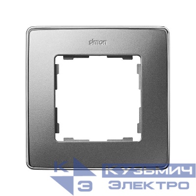 Рамка 1-м Simon82 Detail хром/алюм. металл Simon 8201610-093