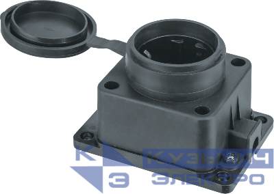 Розетка настенная 61 370 NCA-BLR1-01-16A-E-IP44-BL с заземл. черн. Navigator 61370