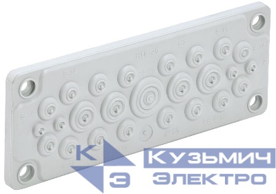 Ввод кабельный мембранный 25 отверстий d5-26мм IP65 (без клипс) TITAN IEK TI-01D-MC-025-65