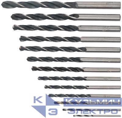 Набор сверл по металлу HSS черненых 13шт (15-2-25-3-32-35-4-45-48-5-55-6-65мм) FIT 33863