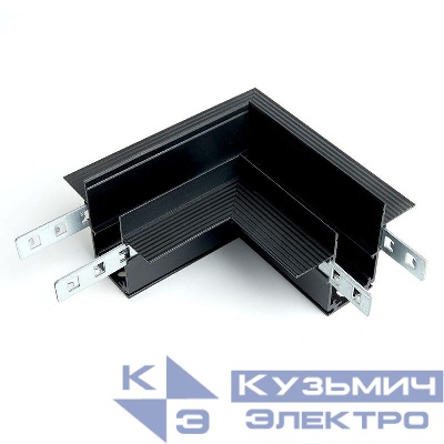 Соединитель угловой для низковольтного встраиваемого шинопровода черн. LD2004 FERON 41980