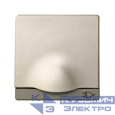 Накладка розетки Simon82 с заземл. с крыш. шампань 82090-34