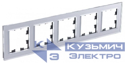 Рамка 5-м AtlasDesign Nature органич. стекло алюм. SE ATN320305