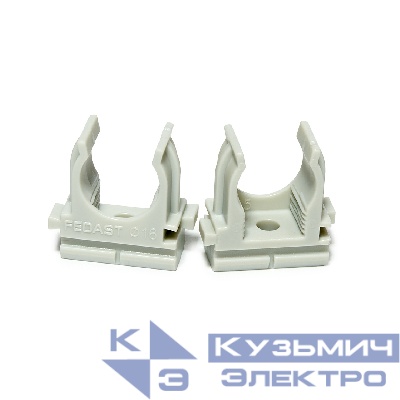 Крепеж-клипса для труб для монтажного пистолета серая в п/э д16 (100 шт/уп) Fedast