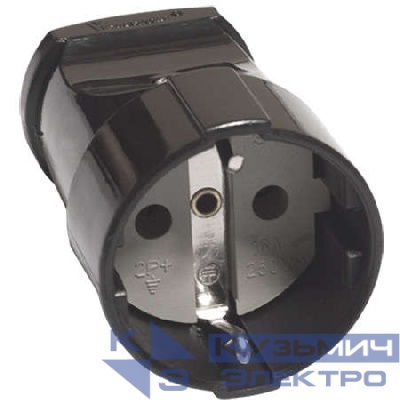 Розетка переносная 16А 250В с заземл. черн. (еврослот) UNIVersal А1020