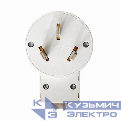 Вилка для плиты 2P+E 32А 250В бел. Universal 5311