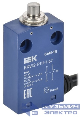 Выключатель концевой C6N-111 IP67 толкатель IEK KKV12-P111-1-67
