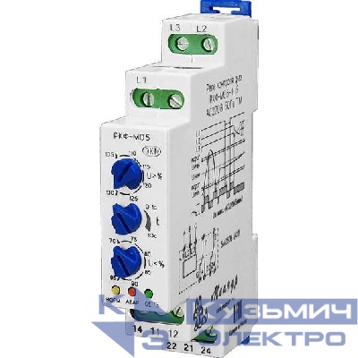 Реле контроля фаз РКФ-М05-1-15 УХЛ4 400В AC Меандр A8302-16934683