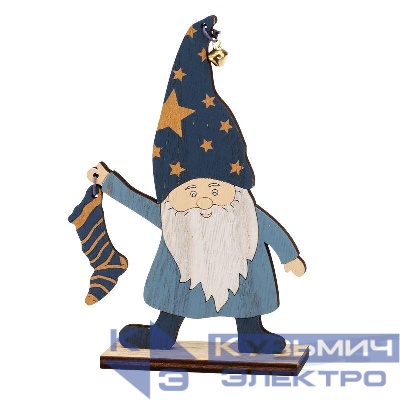 Фигура деревянная "Гномик с носком" 15х4х17см IP20 Neon-Night 504-009