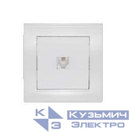 Розетка телефонная 1-м СП Бриллиант бел. UNIVersal 7947564
