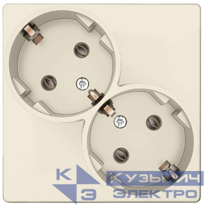 Розетка 2-м СП Simon 24 16А IP20 2х2P+E Schuko без защ. шторок механизм сл. кость Simon 2450459-031