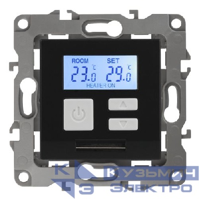 Терморегулятор универсальный 12-4111-05 230В-Imax16А антрацит ЭРА Б0031275