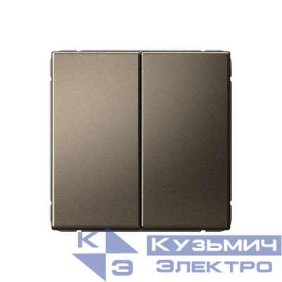 Выключатель кнопочный 2-кл. ArtGallery 10AX быстрозажим. клем. механизм мокко SE GAL000617S