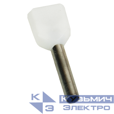 Наконечник штыревой втулочный под два провода НШвИ2 OptiKit T-Shv2-PVC- 0.75-10 (уп.100шт) КЭАЗ 278044