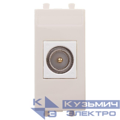 Розетка телевизионная одиночная TV 1мод. Avanti "Ванильная дымка" 16А модульная DKC 4405501