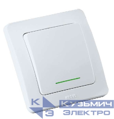 Выключатель 1-кл. СП Мастер 10А IP20 250В с индикацией с самовозвратом бел. HEGEL ВС10-332