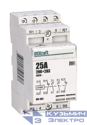 Контактор модульный МК-103 2НО+2НЗ 25А 230В DEKraft 18069DEK