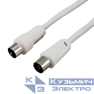 Шнур TV Plug - TV Jack 10м бел. Rexant 18-0007