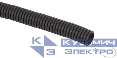 Труба гофрированная d40мм с протяжкой безгалоген. трудногорючая (FRHF) черн. (уп.25м) Эра Б0068910