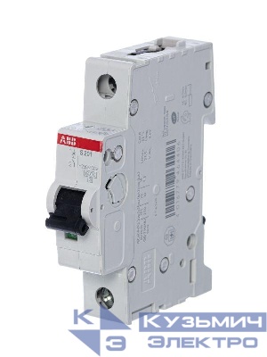 Выключатель автоматический модульный 1п C 10А 6кА S201 C10 ABB 2CDS251001R0104