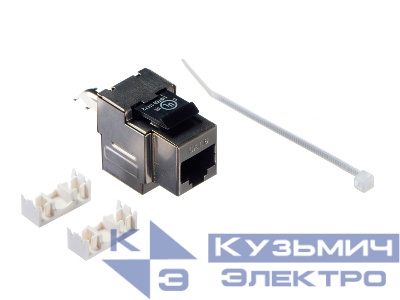 Модуль Keystone экранированный, RJ45, cat.6, 90°, 110/Krone тип, под инструмент, KE, металлик, NETKO Expert CKC