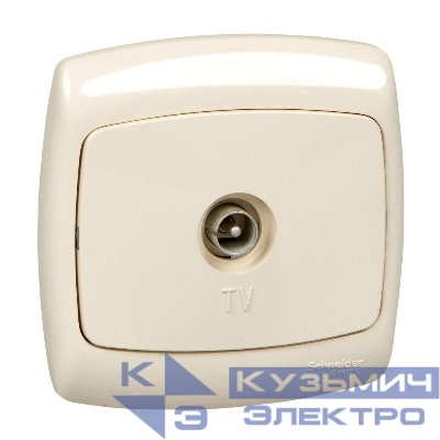 Розетка телевизионная TV СП Рондо сл. кость SchE RAT-1-SI