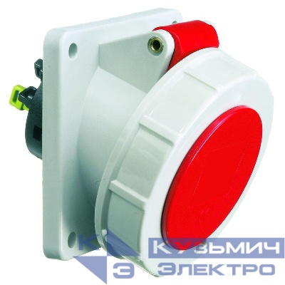 Розетка встраиваемая 16А 4п 6ч 400В IP67 наклонная 85х85 Quick Connect Bals 12814