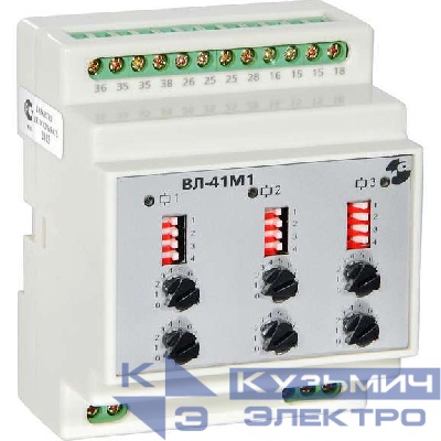 Реле времени ВЛ-41М1 Uкат=24В/~220В 0.1с/99ч 3 канала Реле и Автоматика A8223-76911229