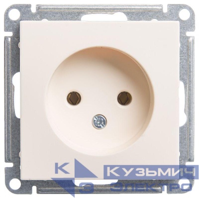 Розетка 1-м СП W59 16А IP20 без заземл. без защ. шторок механизм сл. кость SE RS16-153-2-86