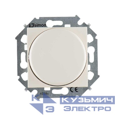 Механизм регулятора напряжения поворотно-нажимной электрон. переключатель 500Вт 230В Simon15 винт. зажим сл. кость 1591790-031