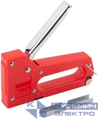 Степлер для узких скоб "тип 53" 4-8мм корпус пластик. КУРС 32081