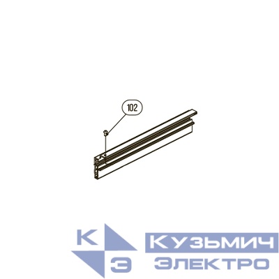 Запчасть №102 для Hybest GSR40A. Болт с внутренним шестигранником 0