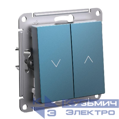 Выключатель для жалюзи 2-кл. AtlasDesign 10А механизм изумруд SE ATN000819