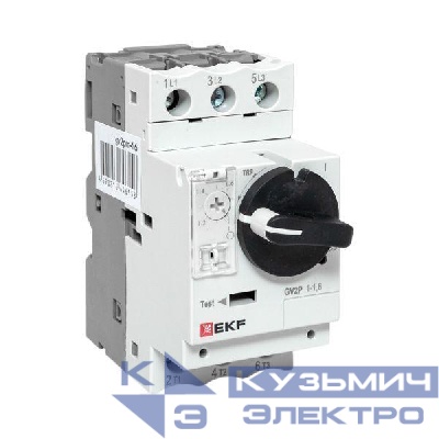 Выключатель автоматический для защиты двигателя GV2P 1-1.6А EKF gv2pm-1.6