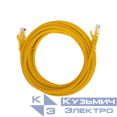 Патч-корд U/UTP CAT 6 RJ45-RJ45 26AWG LSZH желт. 5м Rexant 02-0295-5