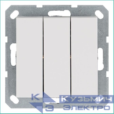 Выключатель 3-кл. 10А IP20 механизм бел. глянцевый Jasmart G3031W