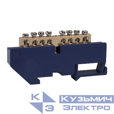 Шина нулевая с изолятором OptiKit BB-D-N-DIN-8-6х9 син. КЭАЗ 277858