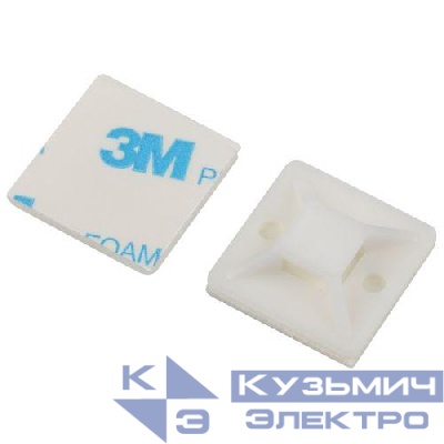 Площадка самоклеящаяся под хомуты 20х20мм NO-225-301 бел. (уп.50шт) Эра Б0066703