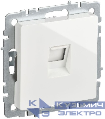 Розетка компьютерная Brite RJ45 кат.5E РК10-БрБ механизм бел. IEK BR-K10-1-K01-PRO