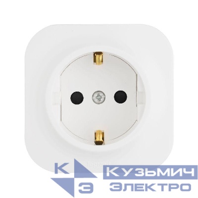 Розетка 1-м ОП Quteo 16А IP20 2P+E с заземл. без защ. шторок бел. IEK 782211