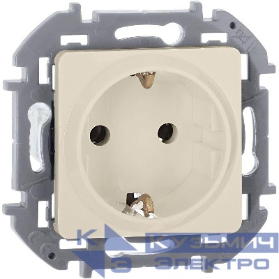 Розетка 1-м СП Inspiria 16А IP20 250В 2P+E немецк. стандарт механизм сл. кость IEK 673721