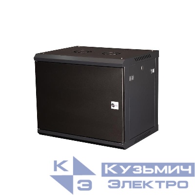 Шкаф телекоммуникационный настен. 19дюйм 9U 501х600х450мм дверь метал. черн. Datarex DR-642001