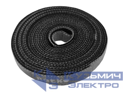 Лента-липучка многоразовая 10мм*3м, с насечками для отрыва (каждые 2 см), черная NETKO Optima