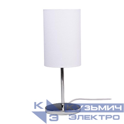 Светильник настольный JH3-01-wh E14 IP20 110х110х310мм метал.; ткань; PVC-пластик бел. JazzWay 5062344