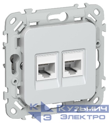 Розетка компьютерная 2-м СП FLITE РК5е-2-0-ФлЖ RJ45 кат.5E UTP механизм жемчуж. IEK FI-K22-1-K36