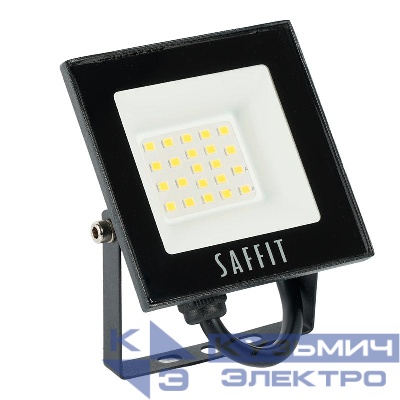 Прожектор светодиодный SFL90-20 20Вт 6400К IP65 AC220В/50Гц 2835SMD в компактном корпусе черн. SAFFIT 55064